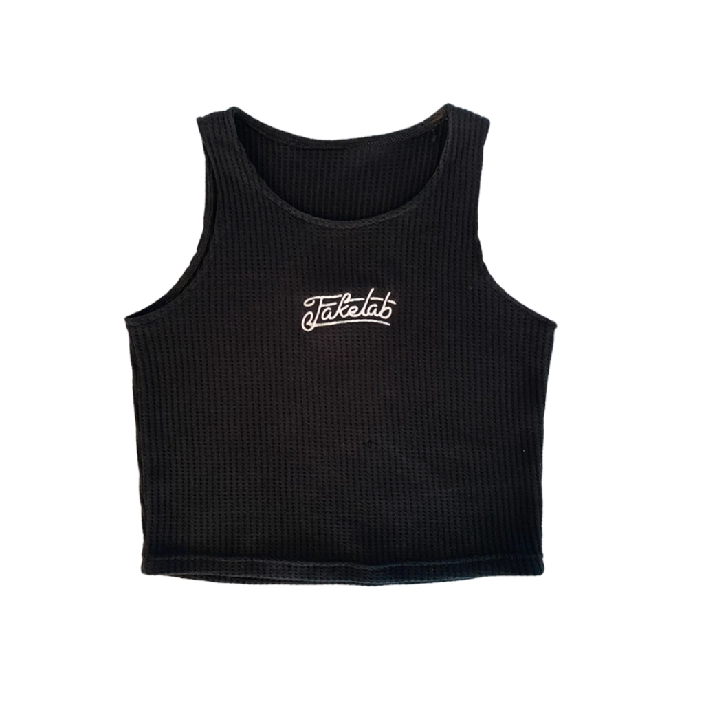 Tanktop Waffle Rib hitam