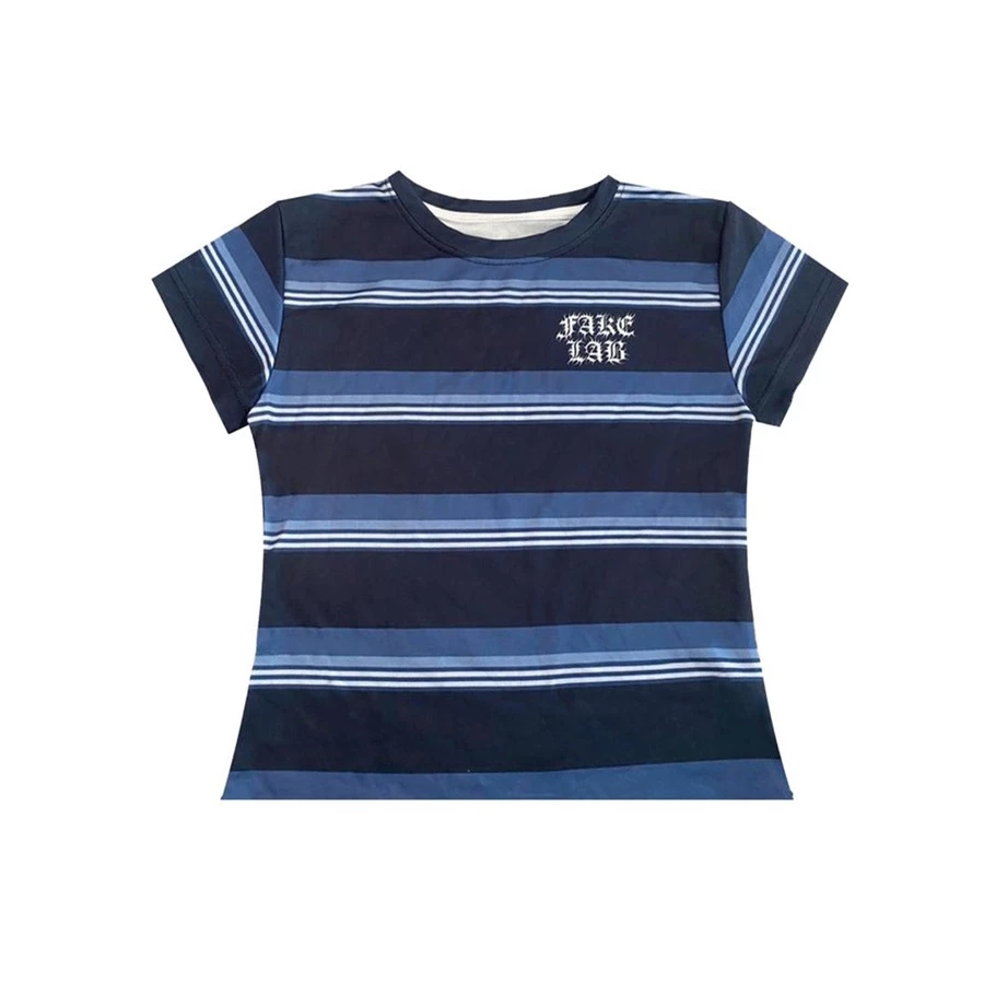 Women Tshirt Ocean Stripe Danbowl 185 gsm
