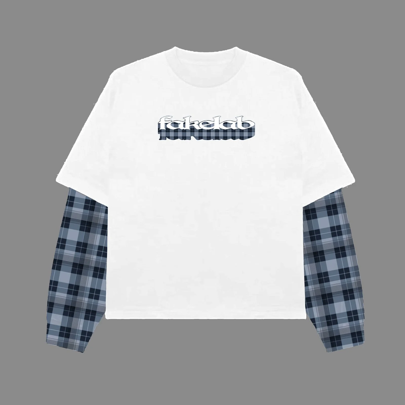 Double sleeve plaid FLANEL